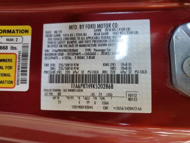 2019 FORD MUSTANG 1FA6P8TH9K5202868