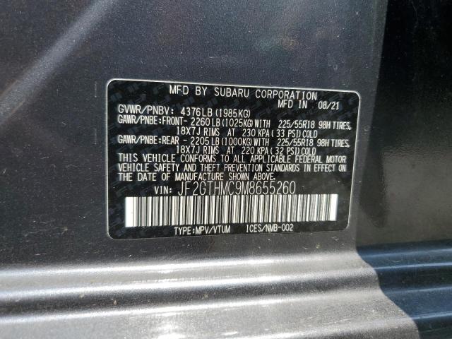 2021 SUBARU CROSSTREK - JF2GTHMC9M8655260