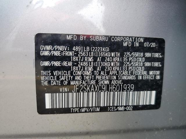 2020 SUBARU FORESTER T JF2SKAXC9LH601939