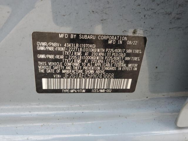 2023 SUBARU CROSSTREK - JF2GTAEC5PH243668