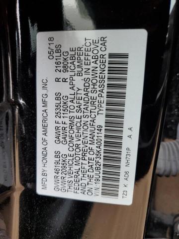 2019 ACURA TLX 19UUB2F35KA001149