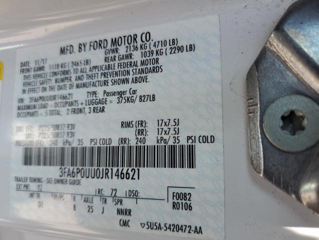 2018 FORD FUSION S H 3FA6P0UU0JR146621