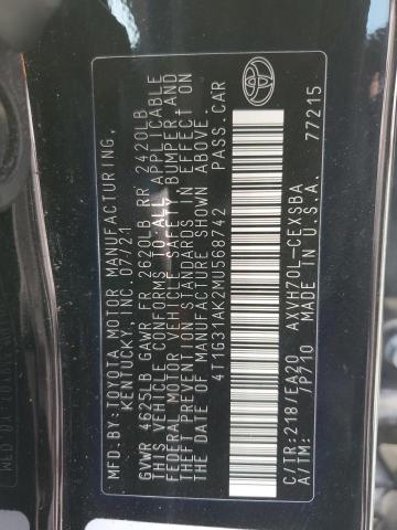 2021 TOYOTA CAMRY SE 4T1G31AK2MU568742