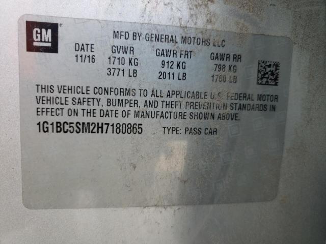 2017 CHEVROLET CRUZE LS - 1G1BC5SM2H7180865