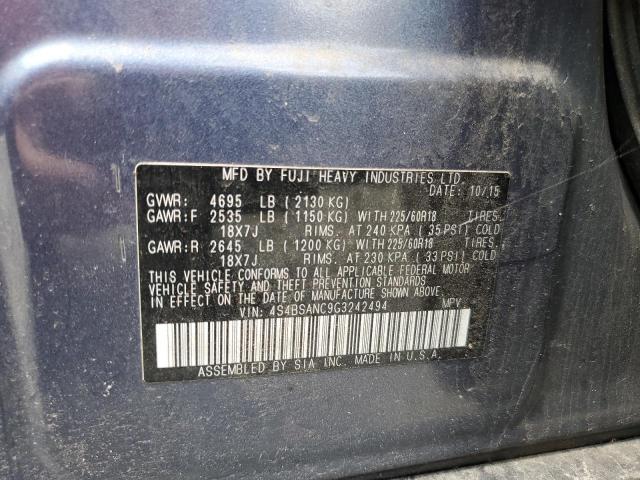 2016 SUBARU OUTBACK 2. - 4S4BSANC9G3242494