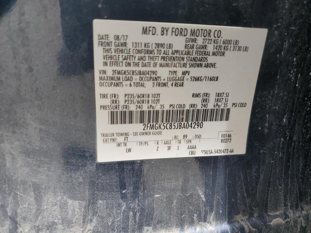 2018 FORD FLEX SEL - 2FMGK5C85JBA04290