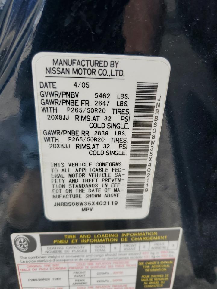 Lot #3275463717 2005 INFINITI FX45