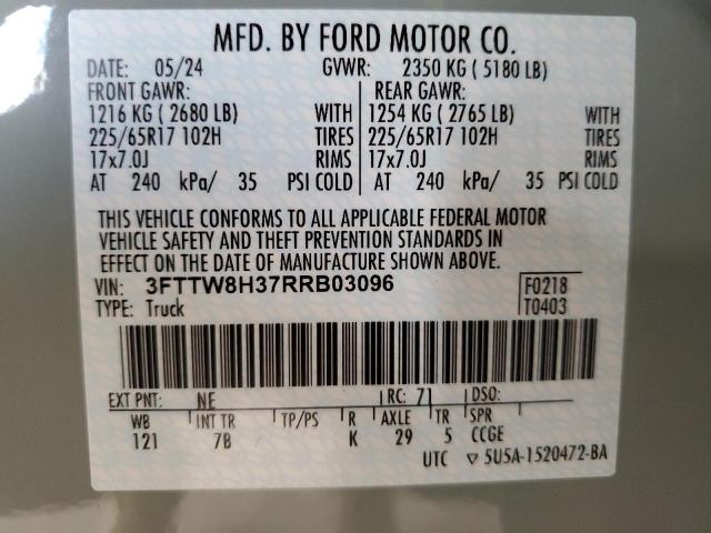 2024 FORD MAVERICK X 3FTTW8H37RRB03096