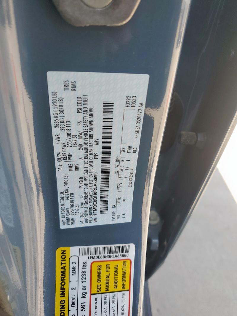 2024 FORD BRONCO OUT 1FMDE8BH0RLA88690