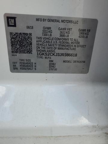 2018 GMC YUKON DENA 1GKS2CKJ3JR386618