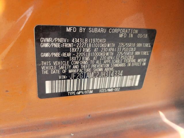 2018 SUBARU CROSSTREK LIMITED JF2GTAMC2JH314334