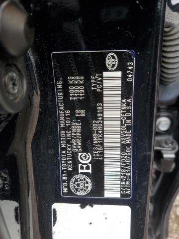2017 TOYOTA CAMRY LE 4T1BF1FK4HU349183