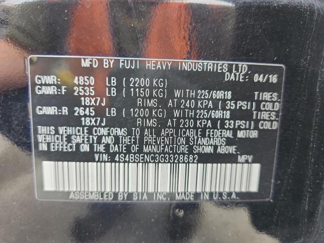 2016 SUBARU OUTBACK 3. 4S4BSENC3G3328682