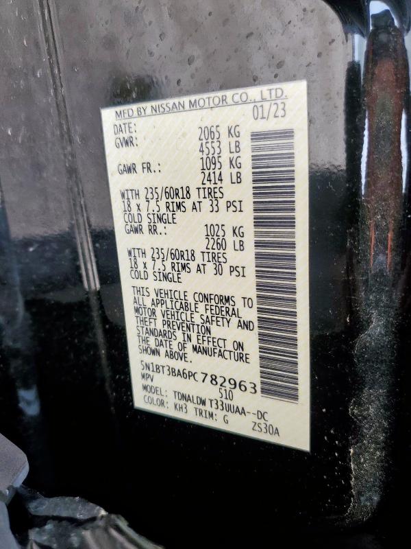 2023 NISSAN ROGUE SV 5N1BT3BA6PC782963