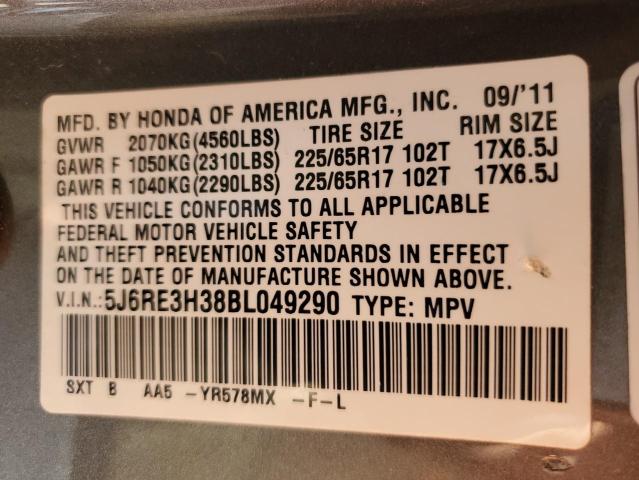 2011 HONDA CR-V LX - 5J6RE3H38BL049290