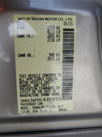 2015 NISSAN ALTIMA 2.5 - 1N4AL3AP3FC439859