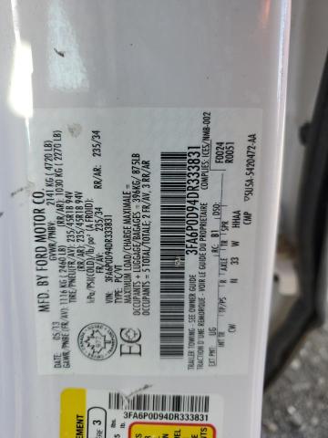 2013 FORD FUSION TIT - 3FA6P0D94DR333831