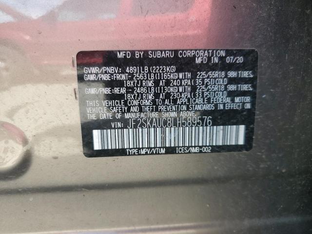 2020 SUBARU FORESTER L JF2SKAUC8LH589576