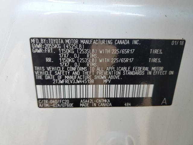 2018 TOYOTA RAV4 ADVEN 2T3WFREV3JW445198