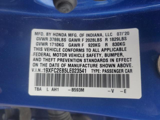 2020 HONDA CIVIC SPOR 19XFC2E85LE023541