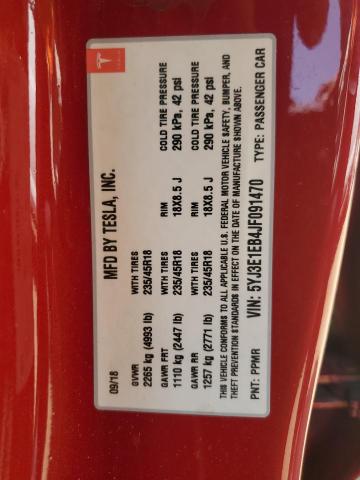 2018 TESLA MODEL 3 - 5YJ3E1EB4JF091470