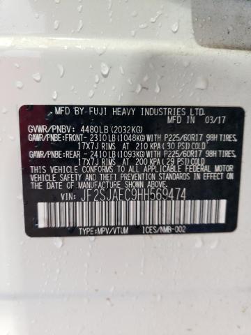 2017 SUBARU FORESTER 2 JF2SJAEC9HH569474