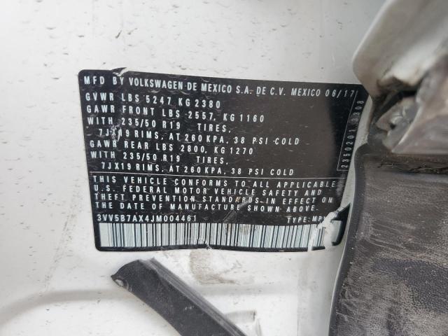 2018 VOLKSWAGEN TIGUAN SEL 3VV5B7AX4JM004461