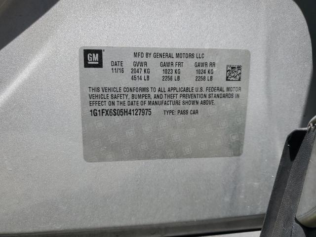 2017 CHEVROLET BOLT EV PR - 1G1FX6S05H4127975