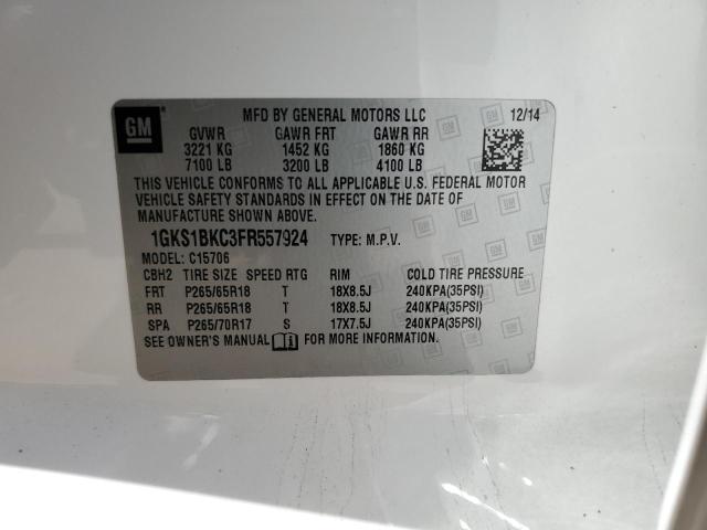 2015 GMC YUKON SLT 1GKS1BKC3FR557924
