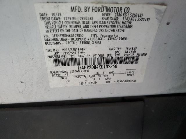 2019 FORD TAURUS SE 1FAHP2D84KG102850