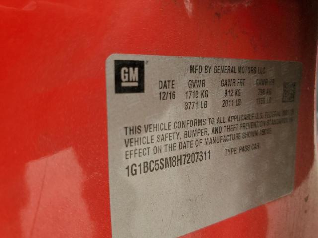 2017 CHEVROLET CRUZE LS - 1G1BC5SM8H7207311