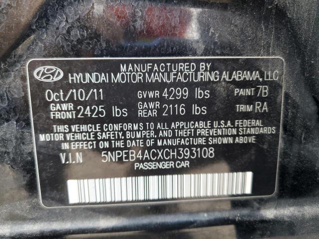 2012 HYUNDAI SONATA GLS - 5NPEB4ACXCH393108