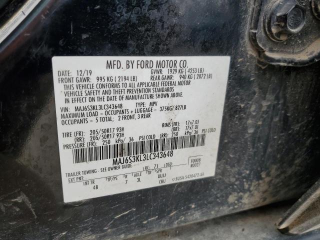 2020 FORD ECOSPORT T MAJ6S3KL3LC343648