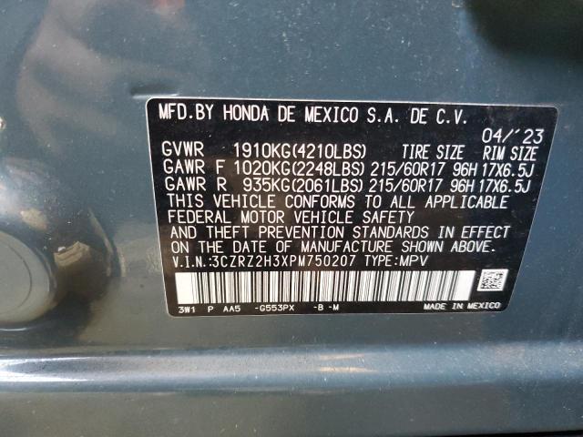 2023 HONDA HR-V LX 3CZRZ2H3XPM750207