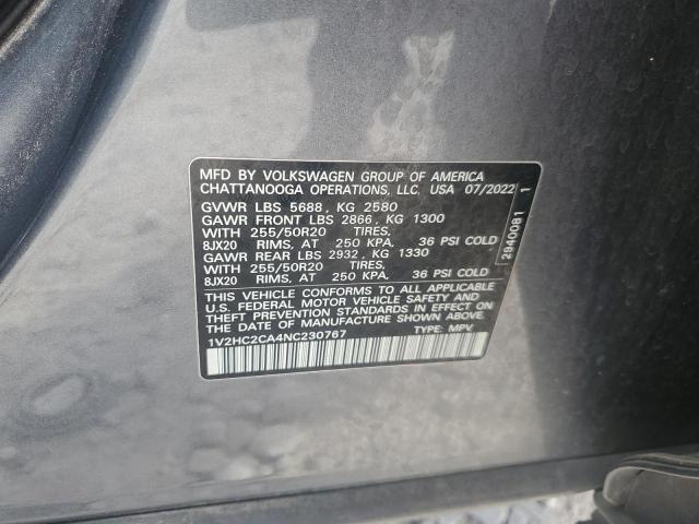 2022 VOLKSWAGEN ATLAS CROS 1V2HC2CA4NC230767