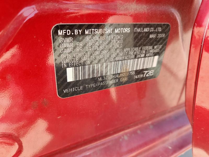 2018 MITSUBISHI MIRAGE ES - ML32A3HJ4JH011755
