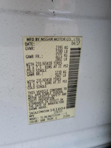 2017 NISSAN MURANO S - 5N1AZ2MH1HN161604