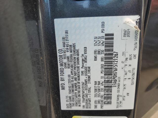 2015 FORD FUSION SE 1FA6P0H76F5121267