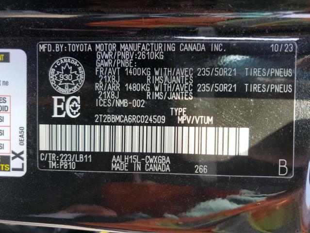 2024 LEXUS RX 350H BA - 2T2BBMCA6RC024509