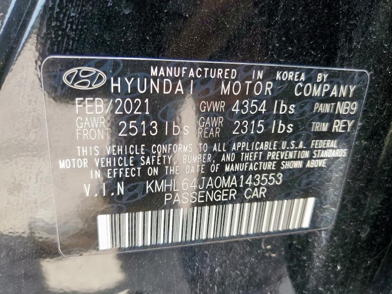 2021 HYUNDAI SONATA SEL - KMHL64JA0MA143553