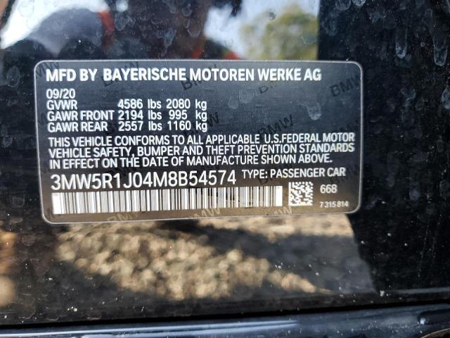 2021 BMW 330I 3MW5R1J04M8B54574