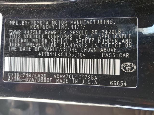 2018 TOYOTA CAMRY L - 4T1B11HKXJU550104