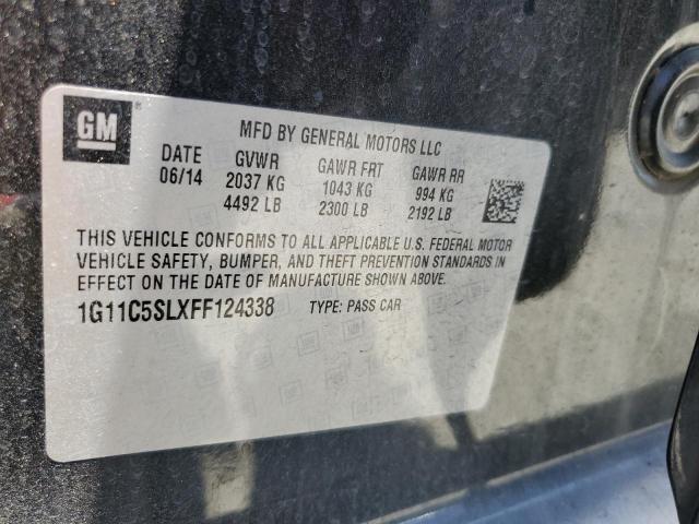 2015 CHEVROLET MALIBU 1LT 1G11C5SLXFF124338