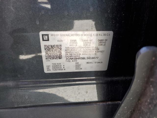 2020 CHEVROLET BLAZER 2LT 3GNKBHRS8LS618077