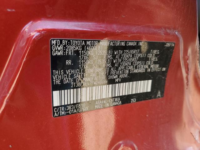 2015 TOYOTA RAV4 LE - 2T3BFREV7FW240084