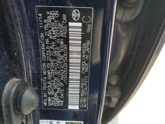 2015 TOYOTA PRIUS - JTDKN3DU0F0430189