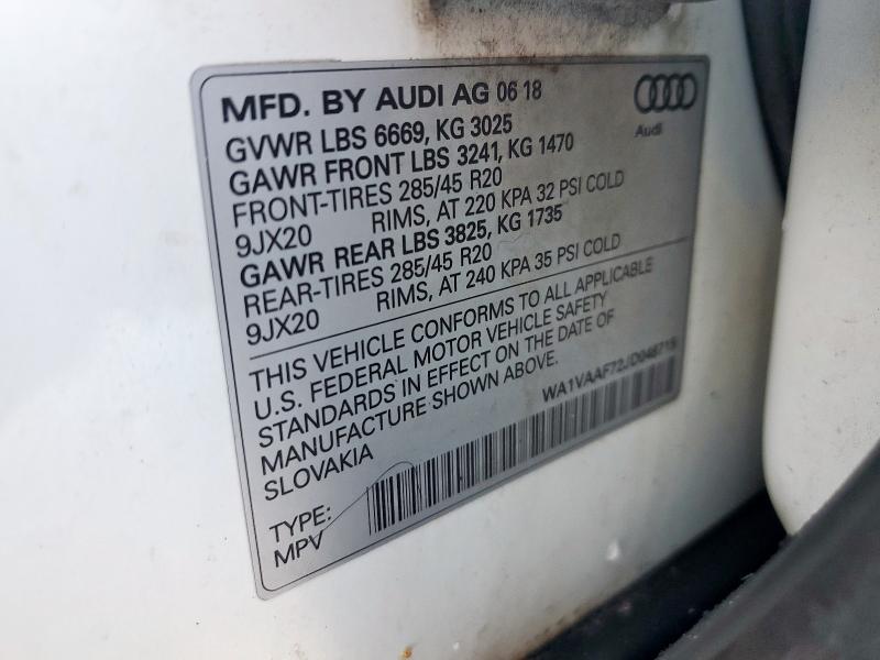 2018 AUDI Q7 PRESTIG - WA1VAAF72JD048715