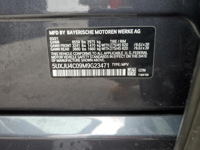 2021 BMW X5 M50I 5UXJU4C09M9G23471