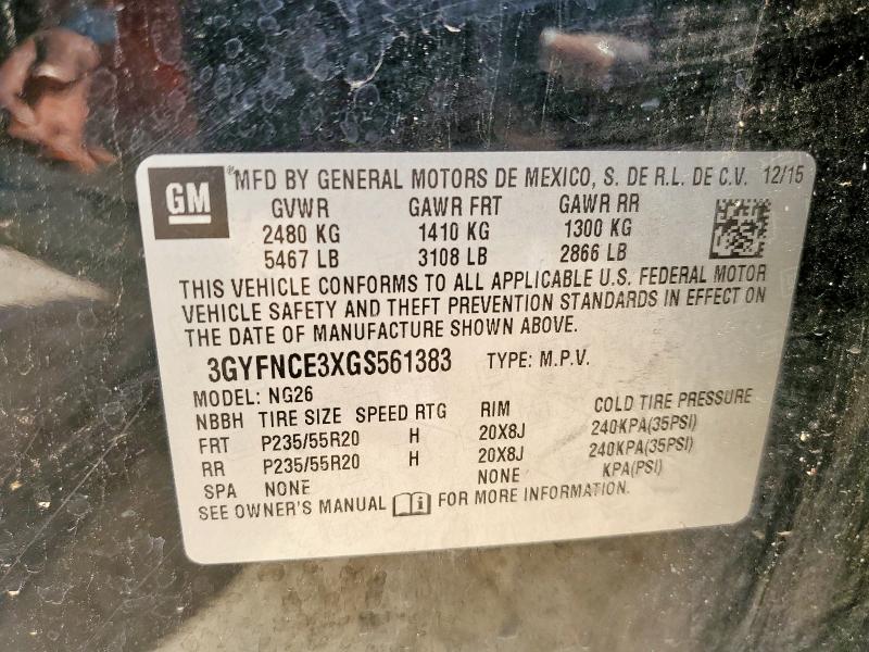 2016 CADILLAC SRX PERFOR 3GYFNCE3XGS561383