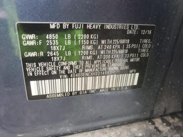 2017 SUBARU OUTBACK 3. 4S4BSENCXH3314991